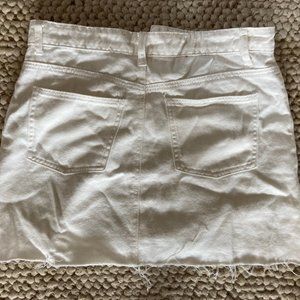 Sadie and Sage Mini White Jean Skirt